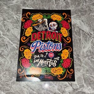 Detroit Pistons Dia De Los Muertos 2025 Poster